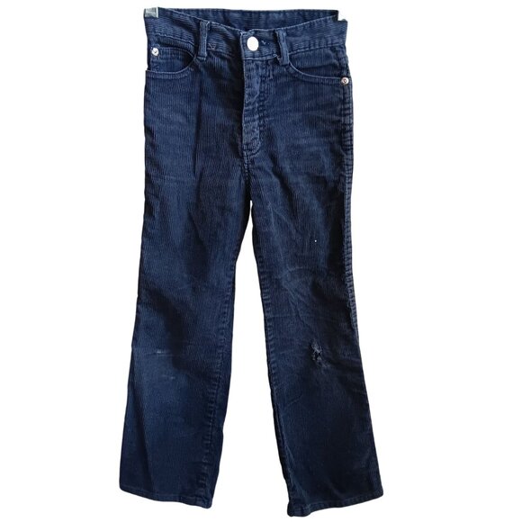 21x21 Boys 7 Slim Vintage Cords Jeans 1970's Kids Pants Embroidered Disco Pocket - Picture 4 of 7